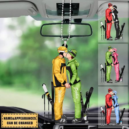 Skipartnere for livet - Personlige gaver Tilpasset skiornament for par, skielskere